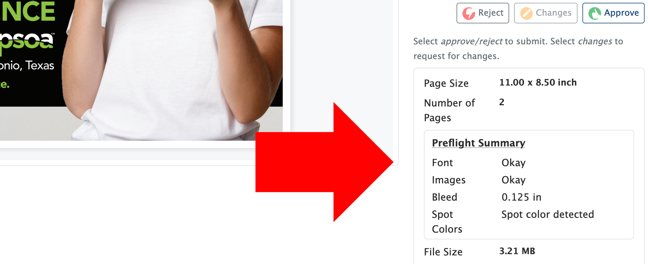 online proofing layout specifications