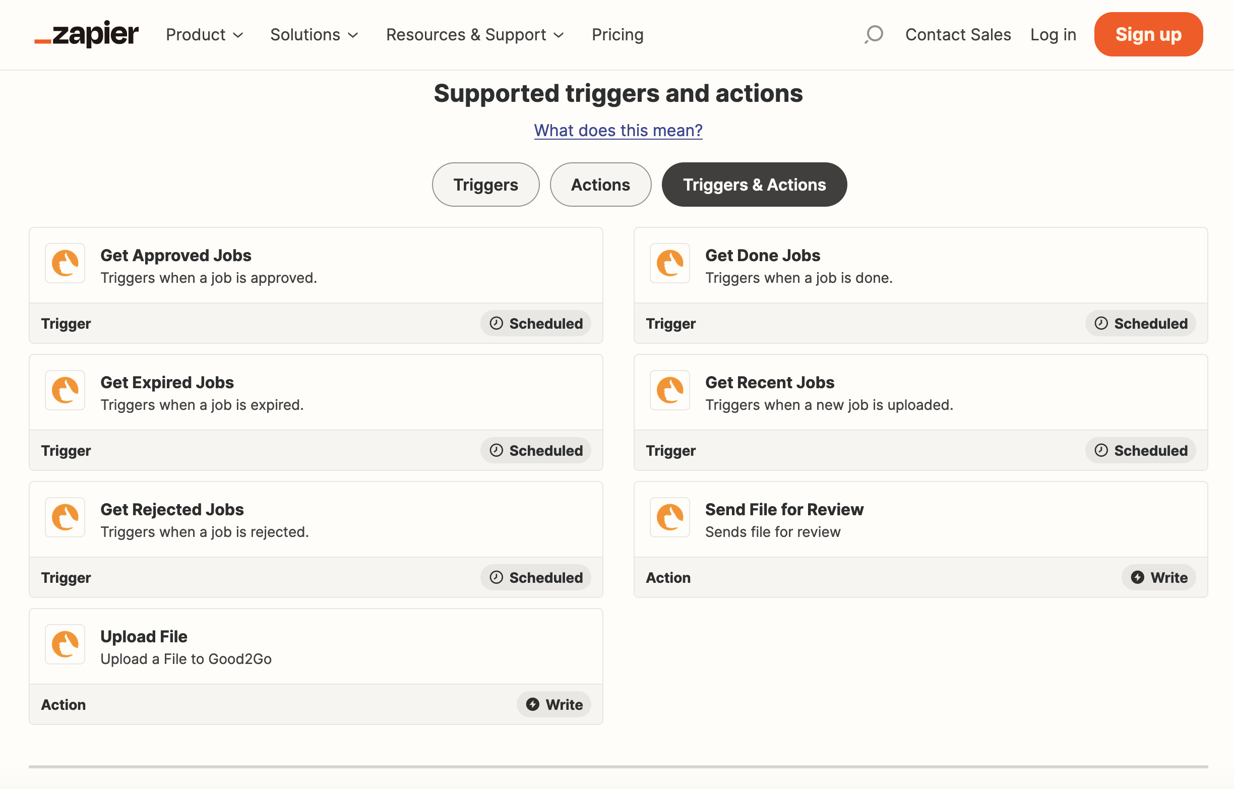 Good2Go Triggers and actions for Zapier Automation